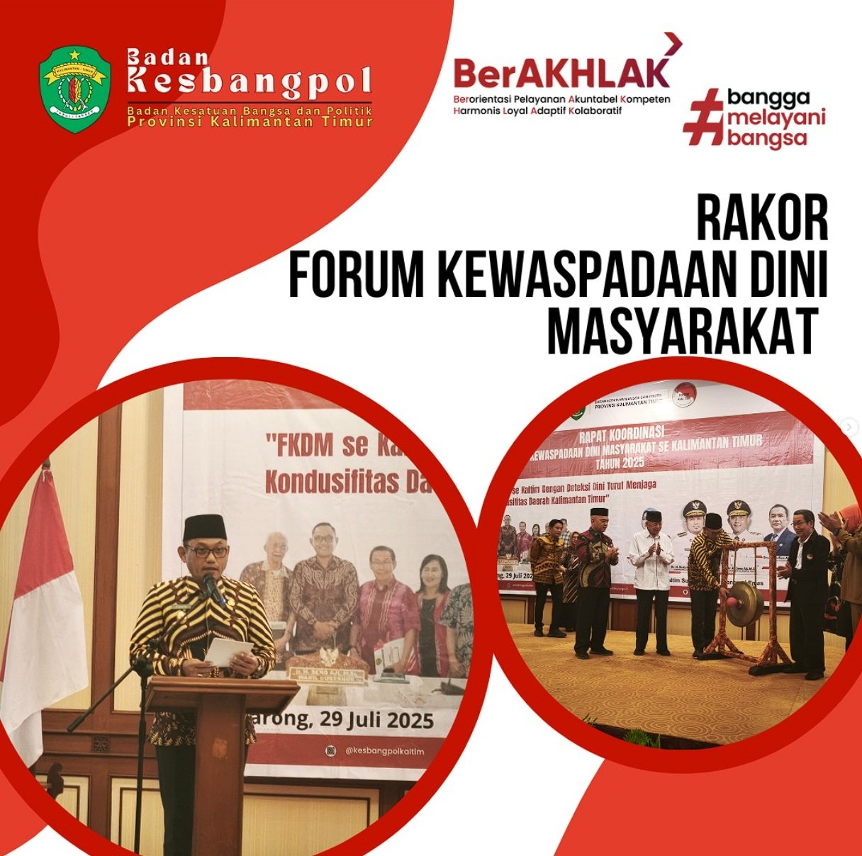 Kesbangpol Kaltim Perkuat Sinergi FKDM dalam Rakor di Tenggarong